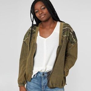 NWOT Gilded Intent Camo Bomber Jacket